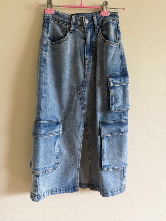 wild fable Dresses & Skirts - High-Rise Cargo Skirt Women’s in Light Blue Denim